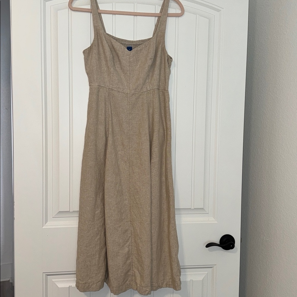Old Navy Beige V-Neck Dress